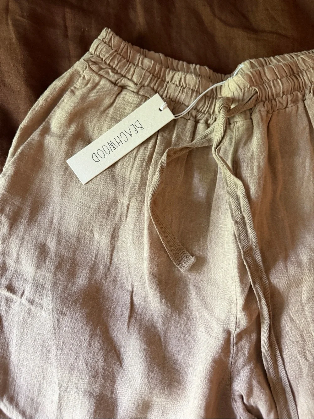 Beachwood Baby Women’s Linen Drawstring Pants - Rye - Brand New! M/L